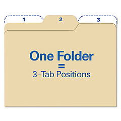 find It All Tab File Folders, 1/3-Cut Tabs: Assorted, Letter Size, Manila, 80/Pack (FT07046)