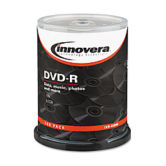 Innovera Dvd-R Recordable Discs, 4.7 Gb, 16x, Spindle, Silver, 100/pack