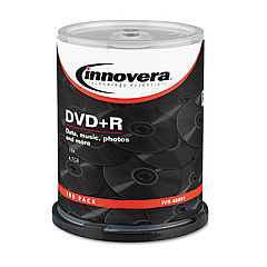Innovera Dvd+r Recordable Disc, 4.7 Gb, 16x, Spindle, Silver, 100/pack