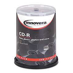 Innovera Cd-R Recordable Disc, 700 Mb/80min, 52x, Spindle, Silver, 100/pack