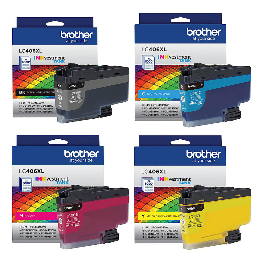 Brother LC406XL High Yield Ink Cartridges