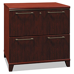 Bush Enterprise Collection Lateral File, 2 Legal/Letter/A4/A5-Size File Drawers, Harvest Cherry, 30" x 23.13" x 29.75" (2954CS03)