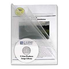 C-Line Multi-Section Project Folders w/ Clear Dividers, 3-Sections, 1/3-Cut Tab, Letter Size, Clear, 25/Box (62117)