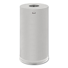 Rubbermaid Commercial European and Metallic Series Drop-In Top Receptacle, Round, 15 gal, Satin Stainless (CC16SSSGL)