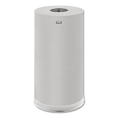 Rubbermaid Commercial European and Metallic Series Drop-In Top Receptacle, Round, 15 gal, Satin Stainless (CC16SSSGL)