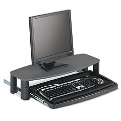 Kensington Over/Under Keyboard Drawer with SmartFit System, 14.5w x 23d, Black (60717)