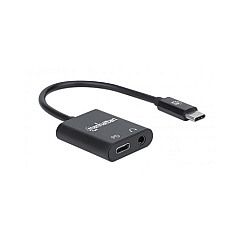 Manhattan - Strategic Usb-c To Headphone Jack Adapter With Pd (153355)