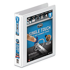 Wilson Jones Ultra Duty D-Ring View Binder with Extra-Durable Hinge, 3 Rings, 1.5" Capacity, 11 x 8.5, White (86660)