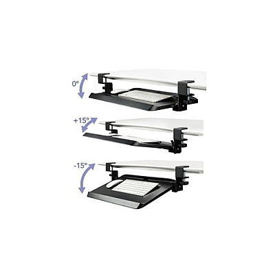 Kantek Desk Clamp Tilting Keyboard Tray (KT165)