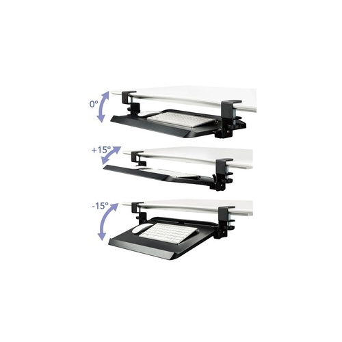 Kantek Desk Clamp Tilting Keyboard Tray (KT165)