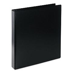 Universal Deluxe Round Ring View Binder, 3 Rings, 1" Capacity, 11 x 8.5, Black (UNV20711)