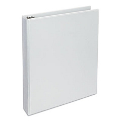 Universal Deluxe Round Ring View Binder, 3 Rings, 1.5" Capacity, 11 x 8.5, White (UNV20722)