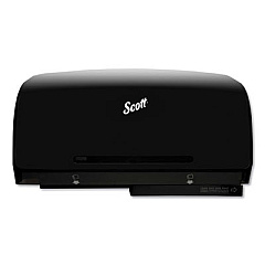 Scott Pro Coreless Twin Jumbo Roll Tissue Dispenser, 23 1/2 x 6 3/4 x 11 7/8, Black (39731)