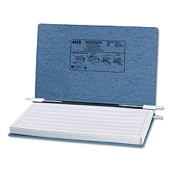 ACCO PRESSTEX Covers with Storage Hooks, 2 Posts, 6" Capacity, 14.88 x 8.5, Light Blue (54042)