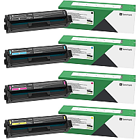 Lexmark 20N1XK0, 20N1XC0, 20N1XM0, 20N1XY0 High Yield 4-Color Toner Cartridge Set