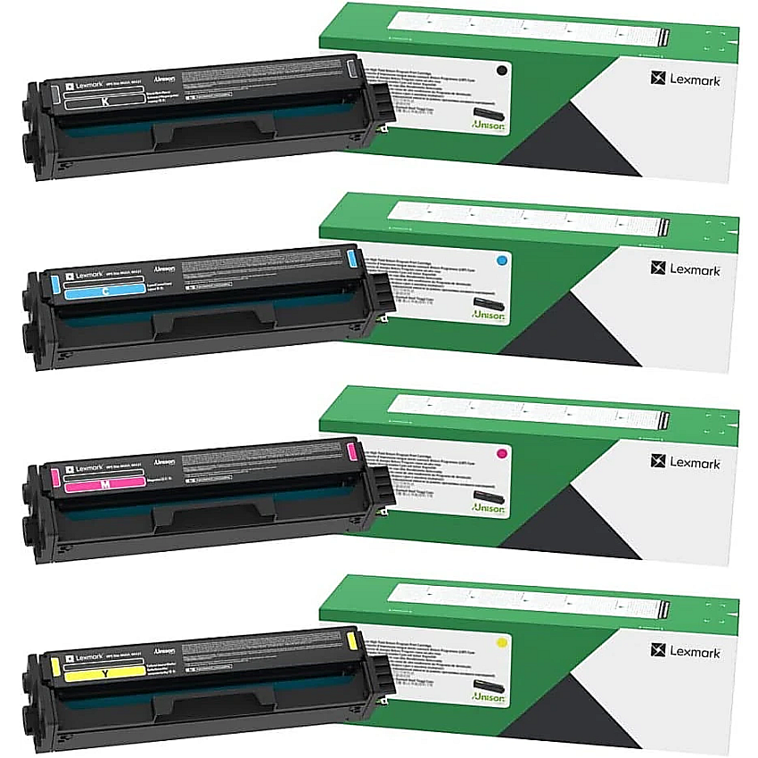 Lexmark 20N1XK0, 20N1XC0, 20N1XM0, 20N1XY0 High Yield 4-Color Toner Cartridge Set