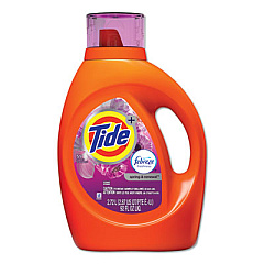 Tide Plus Febreze Liquid Laundry Detergent, Spring and Renewal, 92 oz Bottle (87566EA)