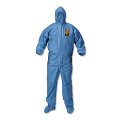 KleenGuard A60 Blood and Chemical Splash Protection Coveralls, 3X-Large, Blue, 20/Carton (45096)