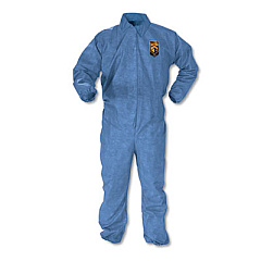 KleenGuard A60 Elastic-Cuff, Ankle and Back Coveralls, X-Large, Blue, 24/Carton (45004)