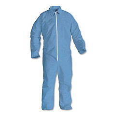 KleenGuard A65 Zipper Front Flame Resistant Coveralls, 3X-Large, Blue, 21/Carton (45316)