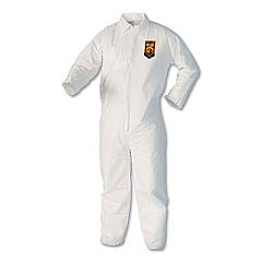 KleenGuard A40 Coveralls, White, Large, 25/Carton (44303)