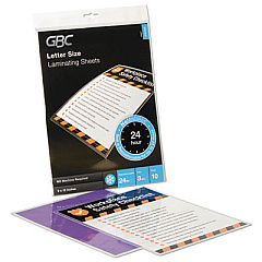 GBC SelfSeal NoMistakes Repositionable Self-Adhesives, 3 mil, 9" x 12", Gloss Clear, 10/Pack (3747410)