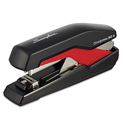 Swingline Omnipress SO60 Heavy-Duty Full Strip Stapler, 60-Sheet Capacity, Black/Red (5000591)