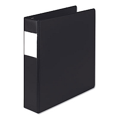 Samsill Earth's Choice Biobased Locking D-Ring Reference Binder, 3 Rings, 2" Capacity, 11 x 8.5, Black (17160)