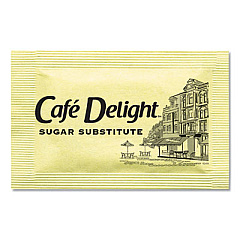 Cafe Delight Yellow Sweetener Packets, 0.08 g Packet, 2000 Packets/Box (45304)
