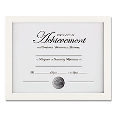 DAX Wood Gallery Frame with Two-Way Easel, 8.5 x 11, White (NDWG8511WT)