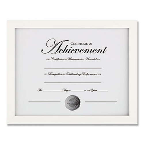 DAX Wood Gallery Frame with Two-Way Easel, 8.5 x 11, White (NDWG8511WT)