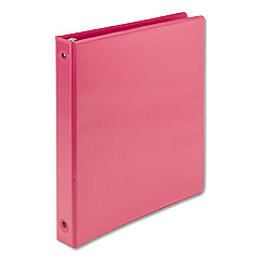 Samsill Earth's Choice Biobased Economy Round Ring View Binders, 3 Rings, 1" Capacity, 11 x 8.5, Berry (17336)