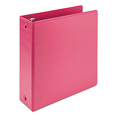 Samsill Earth's Choice Biobased Economy Round Ring View Binders, 3 Rings, 3" Capacity, 11 x 8.5, Berry (17386)
