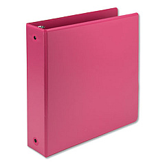 Samsill Earth's Choice Biobased Economy Round Ring View Binders, 3 Rings, 2" Capacity, 11 x 8.5, Berry (17366)