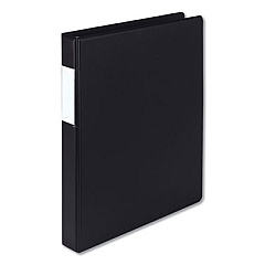 Samsill Earth's Choice Biobased Locking D-Ring Reference Binder, 3 Rings, 1" Capacity, 11 x 8.5, Black (17130)