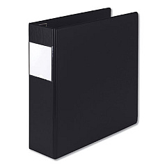 Samsill Earth's Choice Biobased Locking D-Ring Reference Binder, 3 Rings, 3" Capacity, 11 x 8.5, Black (17180)