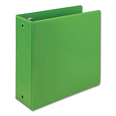 Samsill Earth's Choice Biobased Economy Round Ring View Binders, 3 Rings, 4" Capacity, 11 x 8.5, Lime (17395)