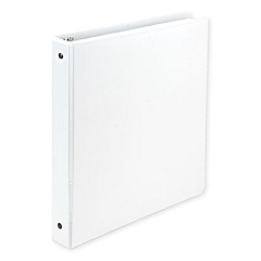 Samsill Earth's Choice Biobased Economy Round Ring View Binders, 3 Rings, 1" Capacity, 11 x 8.5, White (17337)