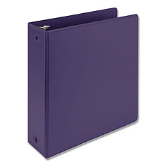 Samsill Earth's Choice Biobased Economy Round Ring View Binders, 3 Rings, 3" Capacity, 11 x 8.5, Purple (17388)