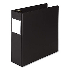 Samsill Earth's Choice Round Ring Reference Binder, 3 Rings, 3" Capacity, 11 x 8.5, Black (14880)
