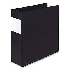 Samsill Earth's Choice Biobased Locking D-Ring Reference Binder, 3 Rings, 4" Capacity, 11 x 8.5, Black (17190)