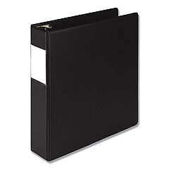 Samsill Earth's Choice Round Ring Reference Binder, 3 Rings, 2" Capacity, 11 x 8.5, Black (14860)