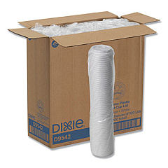 Reclosable Lids, Fits 12 oz to 20 oz Dixie Cups, 10 oz to 20 oz PerfecTouch Cups, White, 100/Pack, 10 Packs/Carton (TP9542)