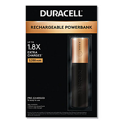 Duracell Rechargeable 3,350 mAh Powerbank, 1 Day Portable Charger (DMLIONPB1)