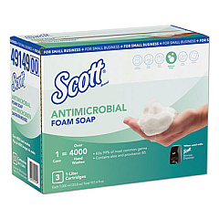 Scott Control Antimicrobial Foam Skin Cleanser, Unscented, 1,000 mL Refill, 3/Carton (49149)