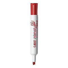 BIC Intensity Bold Tank-Style Dry Erase Marker, Broad Chisel Tip, Red, Dozen (DEC11RD)