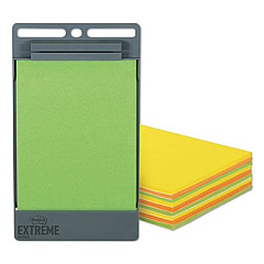 Post-it Extreme Notes XL Notes with Extreme Flat Pad Holder, 4.5" x 6.75", Assorted Colors, 25 Sheets/Pad, 9 Pads/Pack (XT4569PHOLD)
