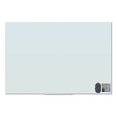U Brands Floating Glass Dry Erase Board, 72 x 48, White (3979U0001)