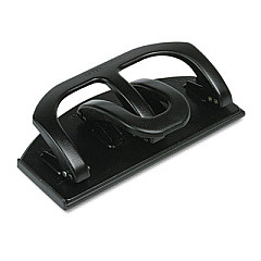 Master 20-Sheet DUO Two-Sided Heavy-Duty Two- and Three-Hole Punches, 9/32" Holes, Black (DP20)