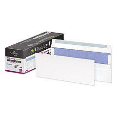 Quality Park Redi-Seal Envelope, #10, Commercial Flap, Redi-Seal Closure, 4.13 x 9.5, White, 100/Box (11217)